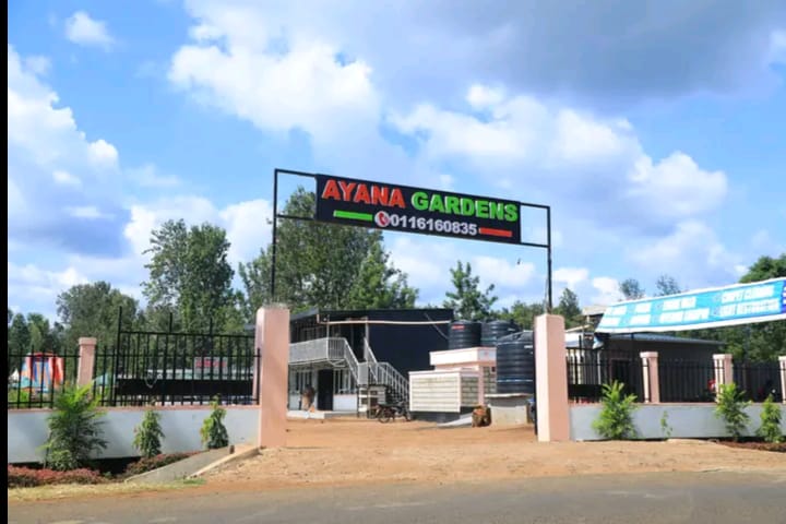 Ayana Gardens entrance, Mikinduri The main entrance sign at Ayana Gardens restaurant in Mikinduri, Meru